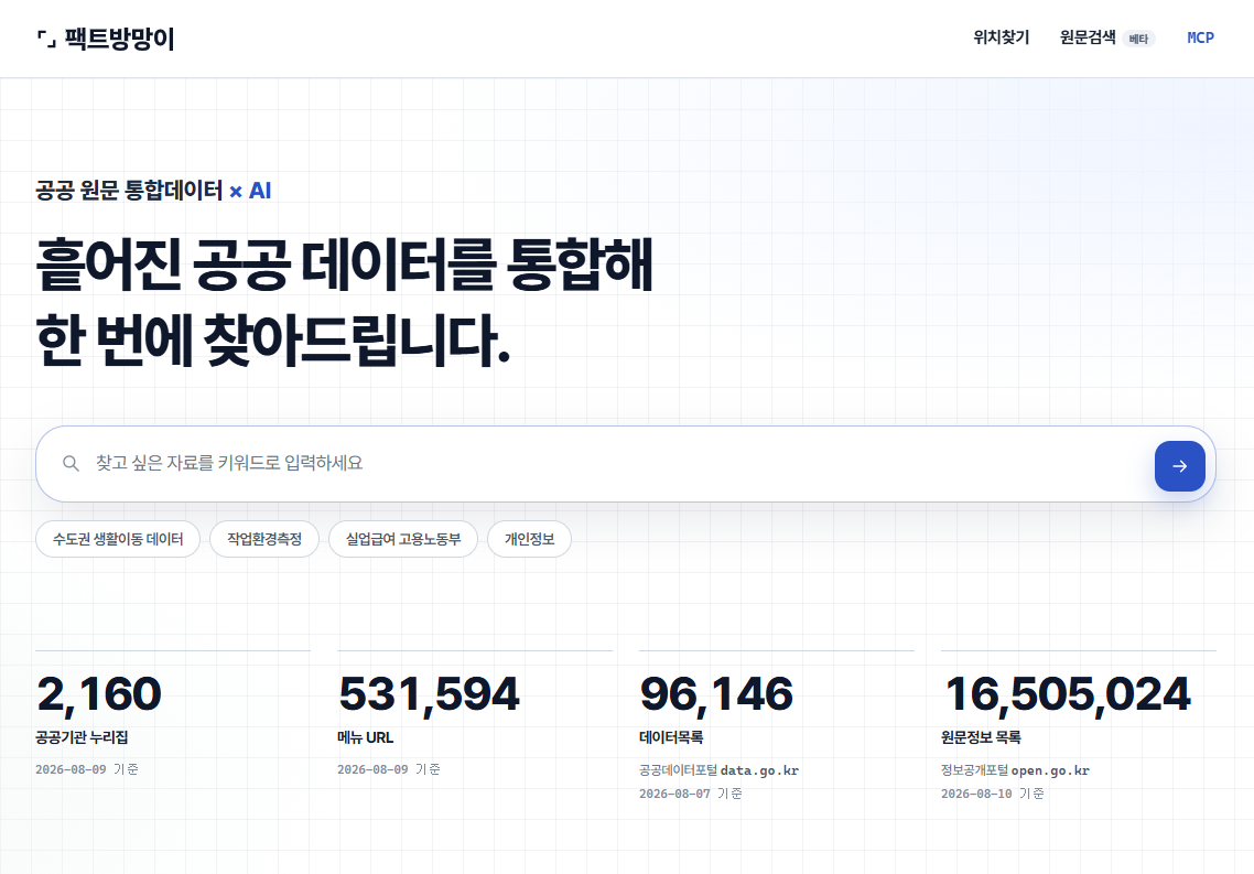 공공데이터 통합검색 x AI 대표 이미지
